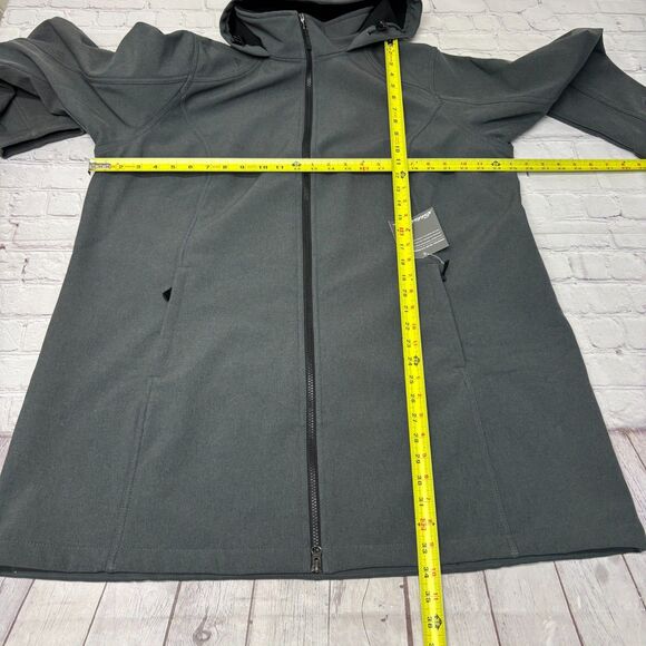 NWT Eddie Bauer Women 2X Windfoil Elite Soft Shell Trench Coat Jacket C065 -30 - Picture 2 of 16